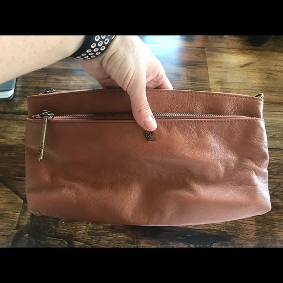 Elliot Lucca leather clutch. Like new. Beautiful neutral brown color. - Picture 3 of 8